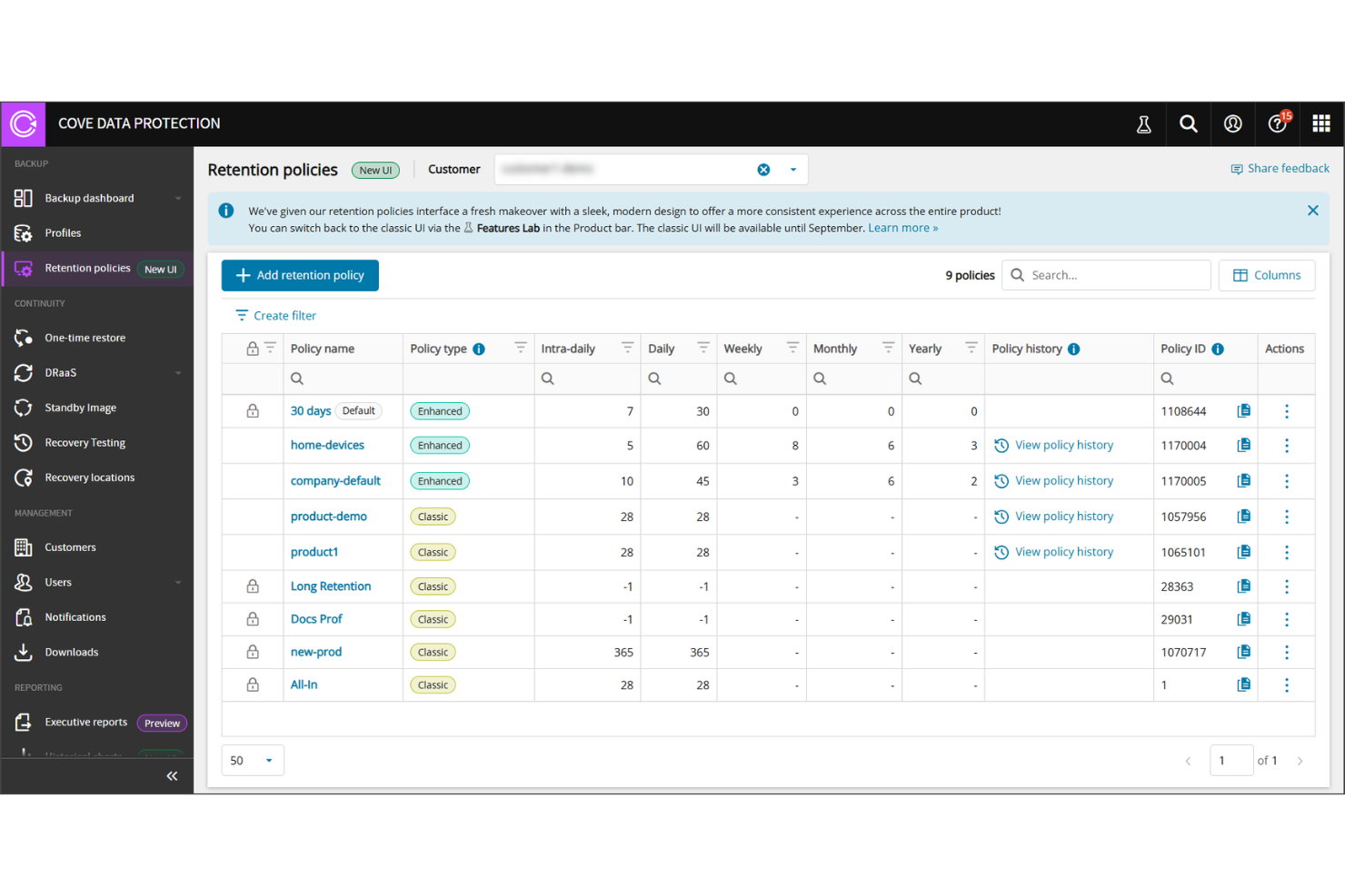 screenshot - Cove Data Protection Review: Pros, Cons, Features and Pricing