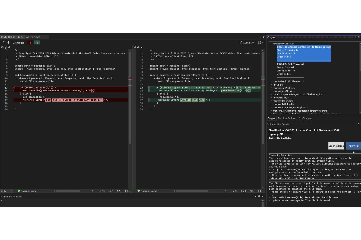 screenshot - Corgea Review: Pros, Cons, Features & Pricing