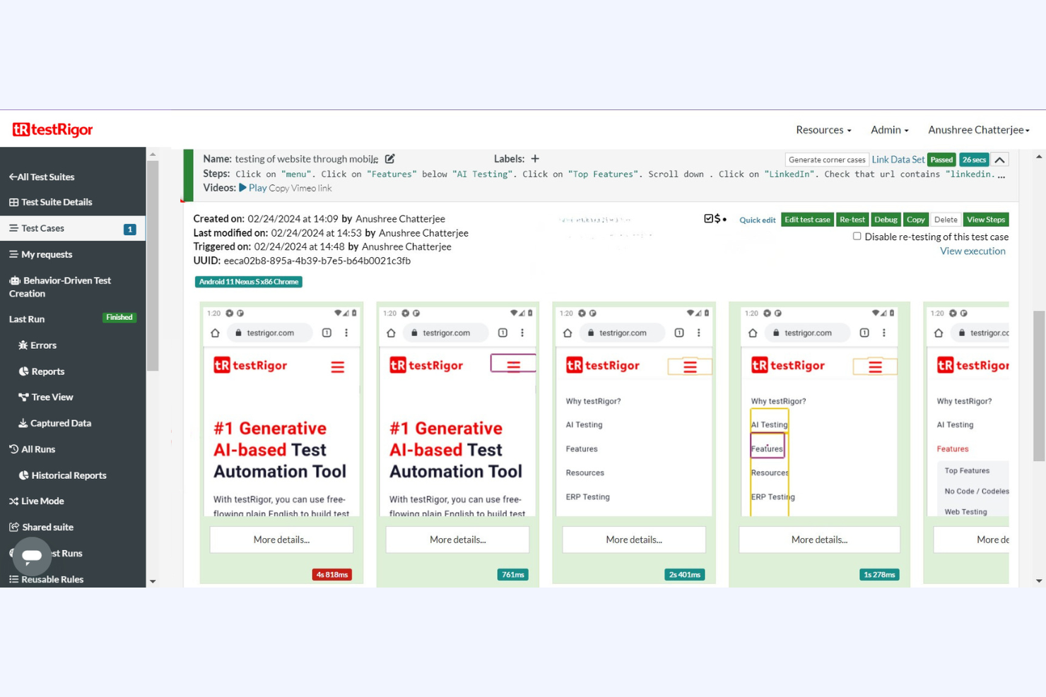 screenshot - testRigor Review 2026: Pros, Cons, Features, and Pricing