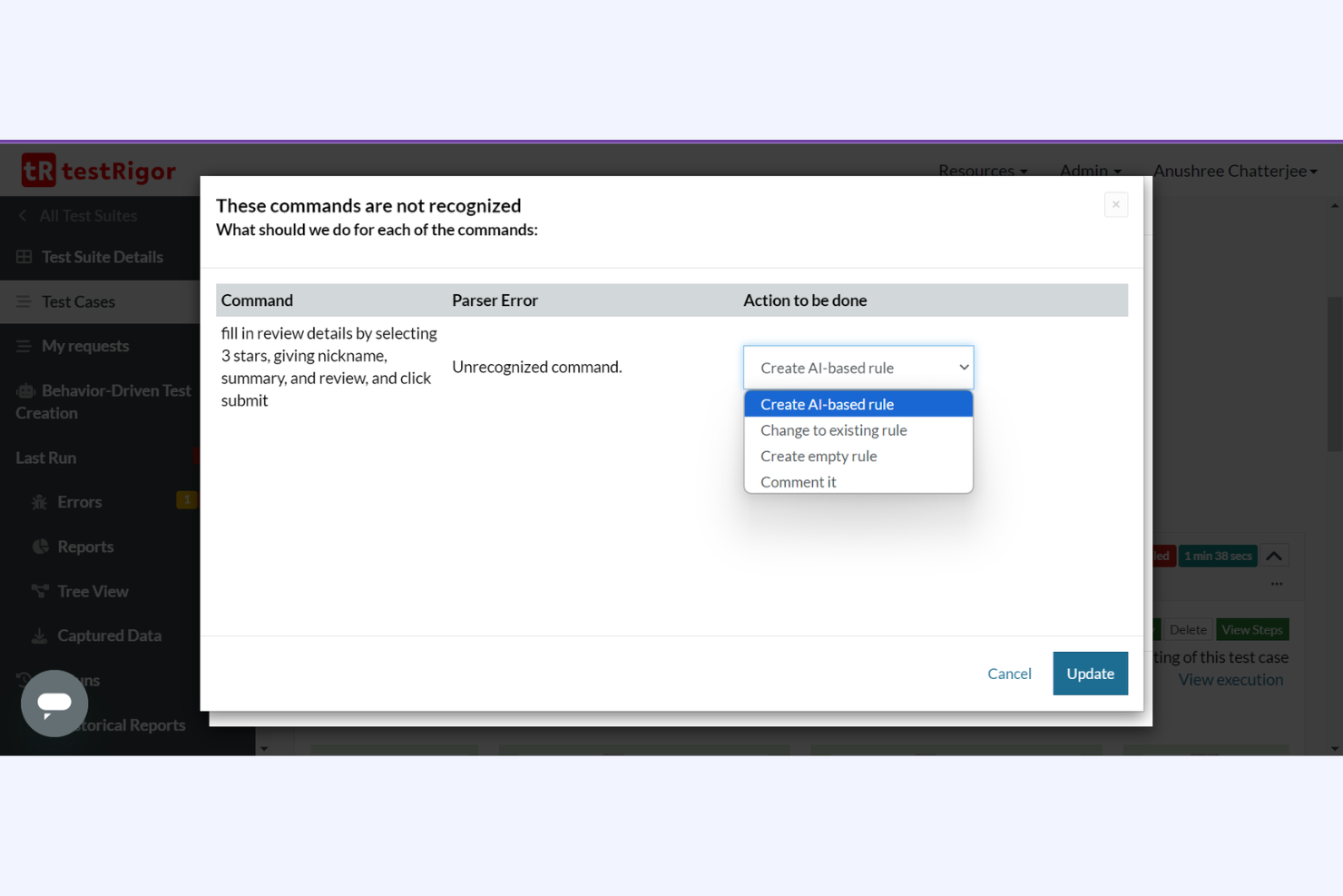 screenshot - testRigor Review 2026: Pros, Cons, Features, and Pricing