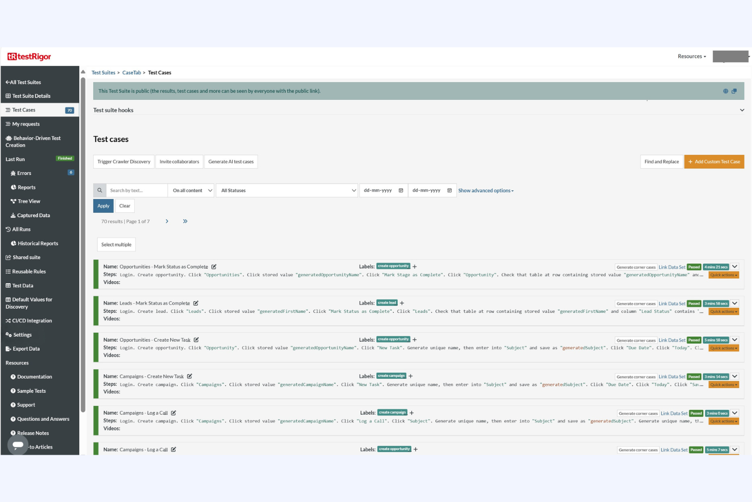 screenshot - testRigor Review 2026: Pros, Cons, Features, and Pricing