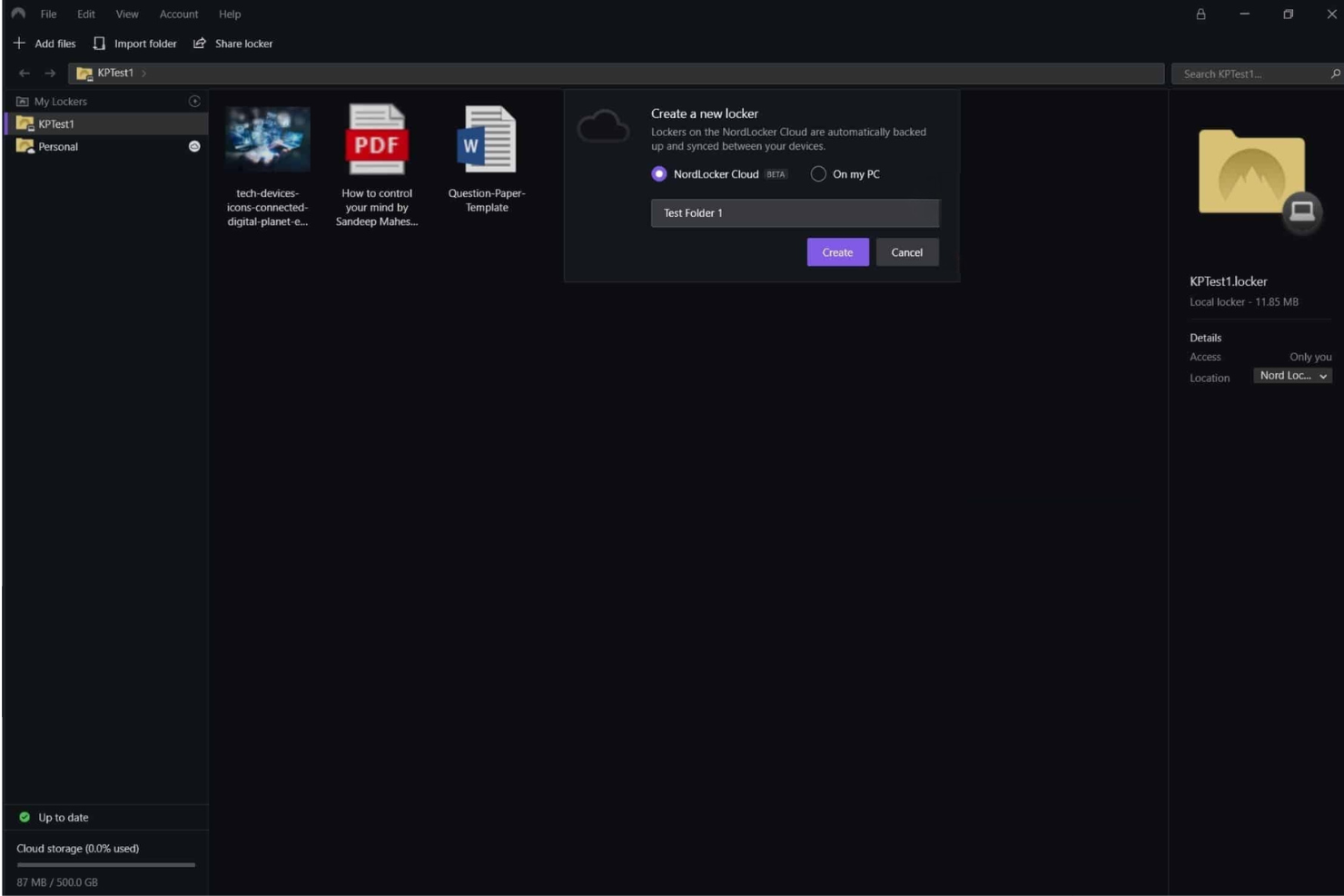 screenshot - NordLocker Review 2026: Pros, Cons, Features, and Pricing