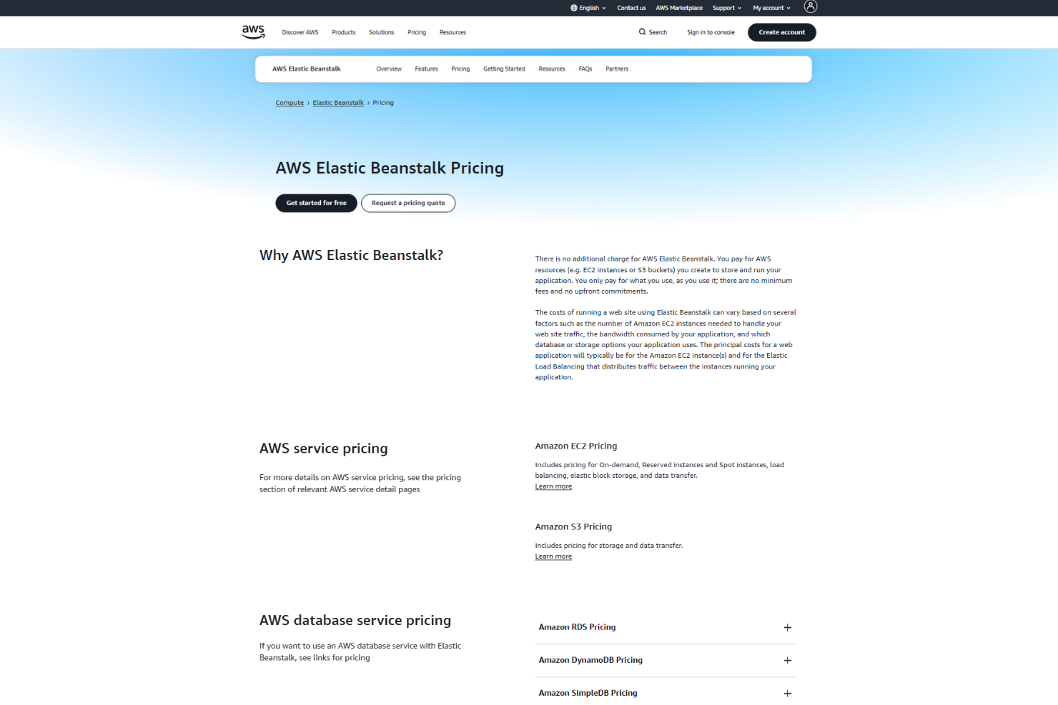 screenshot - AWS Elastic Beanstalk Review 2026: Pros, Cons, Features, and Pricing