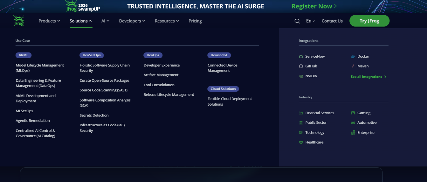 screenshot - JFrog Software Supply Chain Platform Review: Pros, Cons, Features, and Pricing