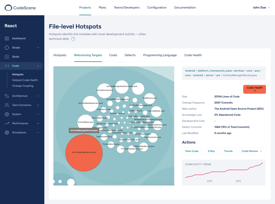 screenshot - CodeScene Review: Pros, Cons, Features, and Pricing Explained