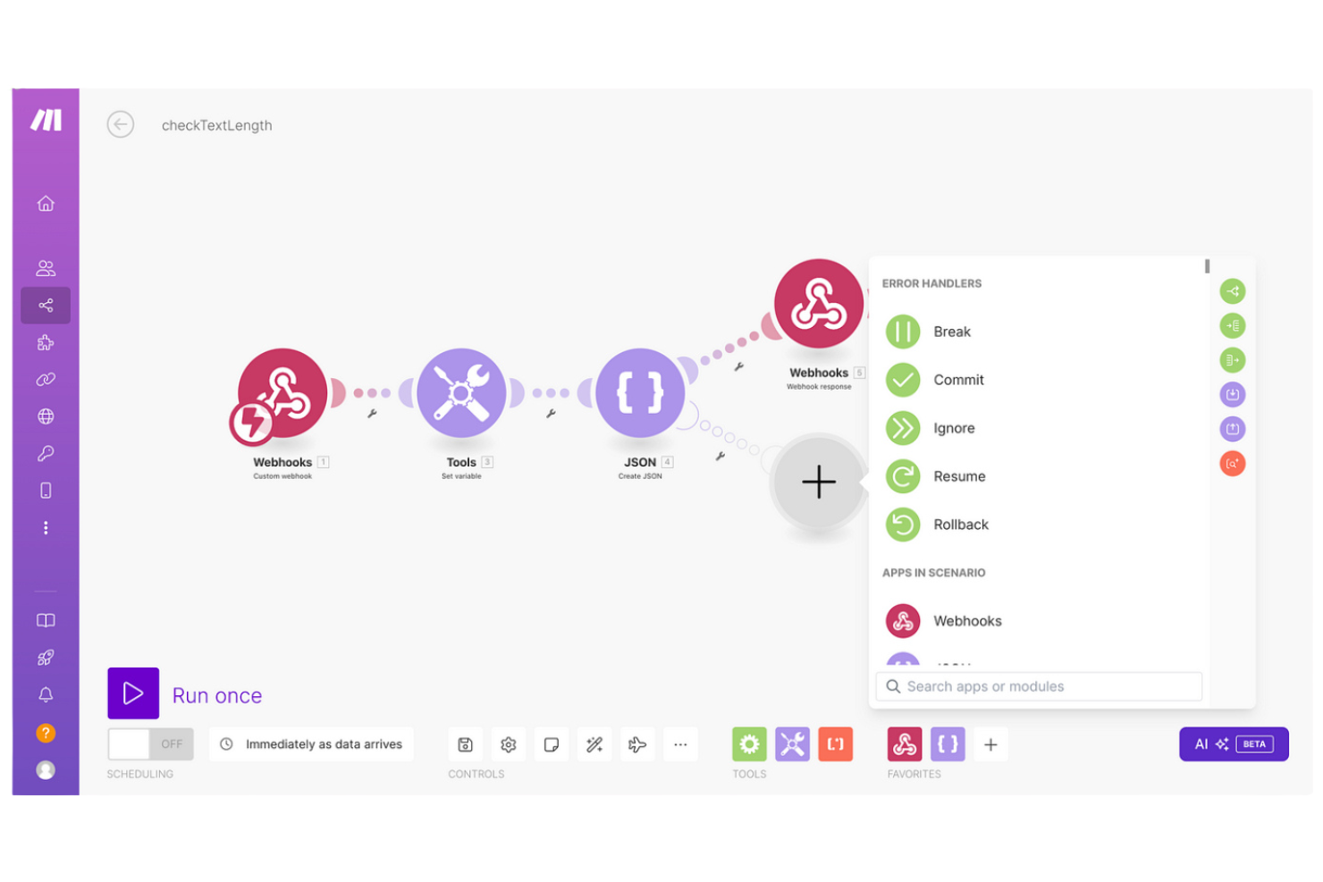 Make screenshot - 14 meilleures alternatives à Zapier pour 2026