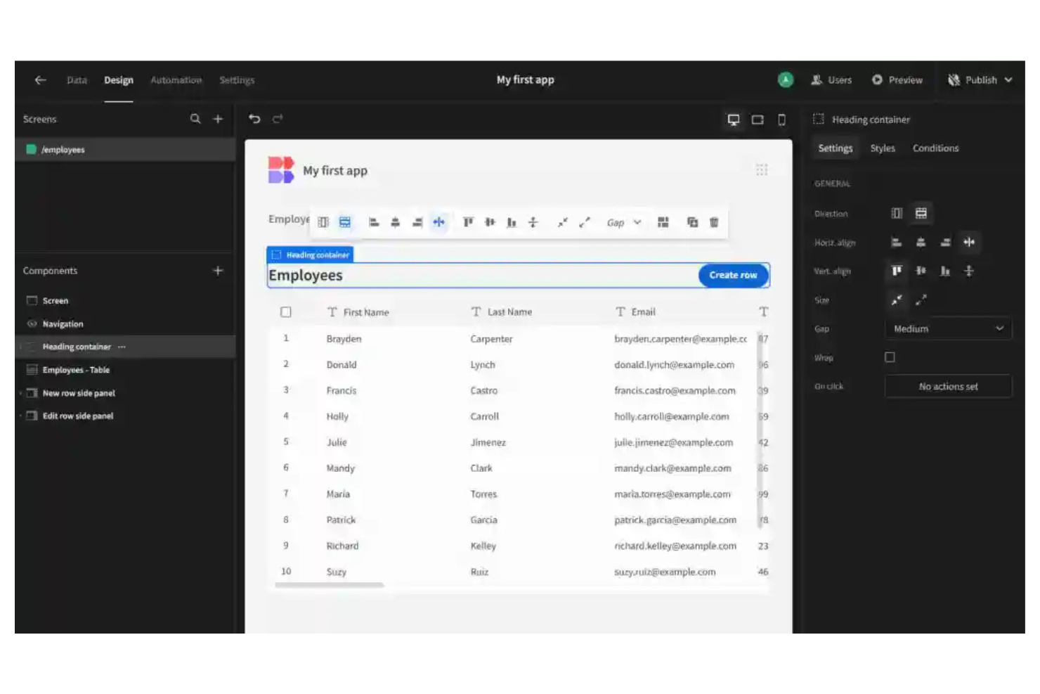 Budibase screenshot - 19 plateformes gratuites de création d’applications sans code pour 2026
