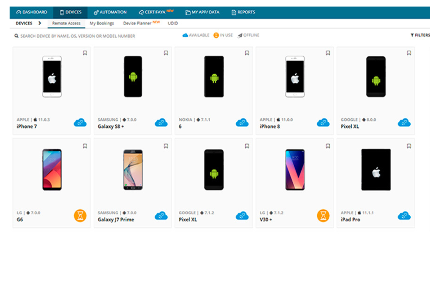 Pcloudy screenshot - 12 meilleures alternatives à BrowserStack pour 2026
