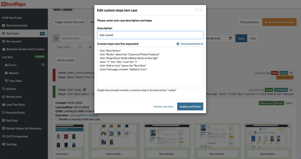 testRigor screenshot - 22 meilleurs outils d’automatisation QA pour les tests logiciels en 2026