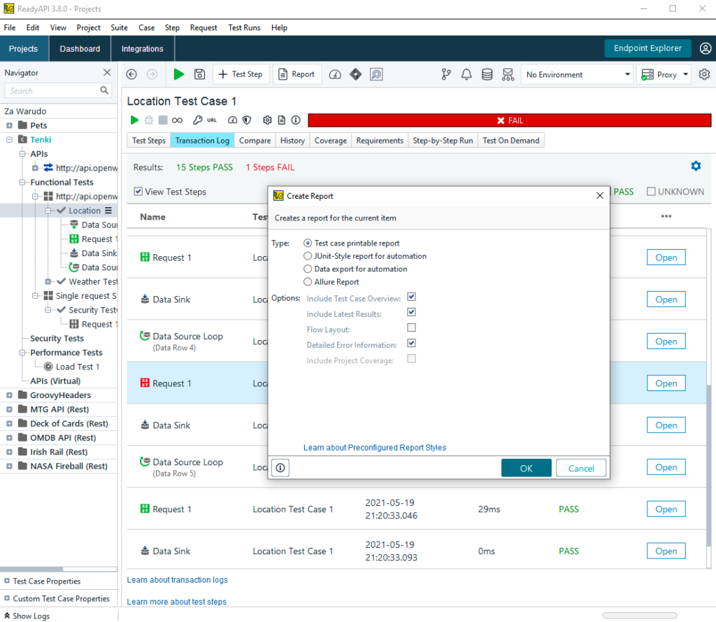 SmartBear ReadyAPI screenshot - 15 meilleurs outils d’automatisation web examinés pour 2026