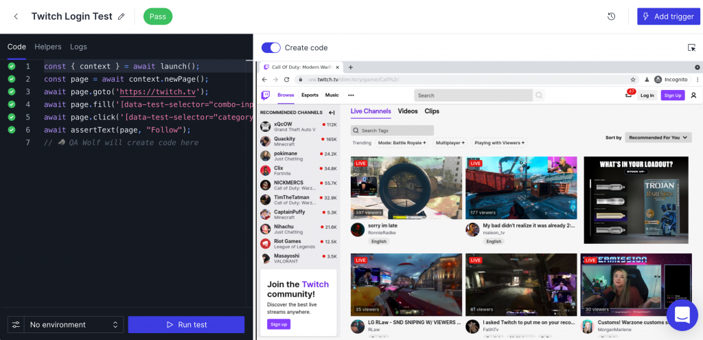 QA Wolf screenshot - 22 meilleurs outils d’automatisation QA pour les tests logiciels en 2026