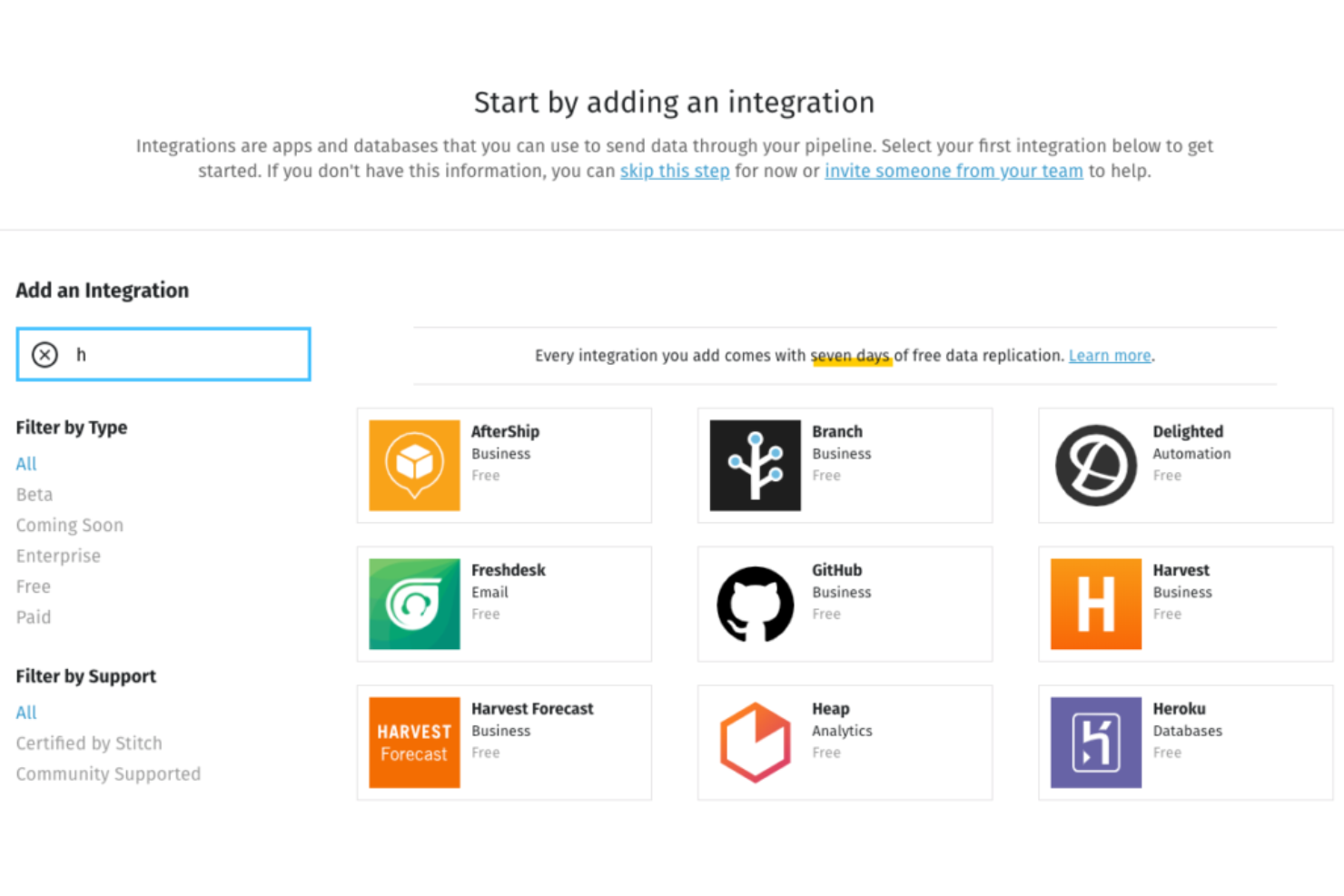 Stitch screenshot - 5 Beste Data Engineering Tools Im Test 2026