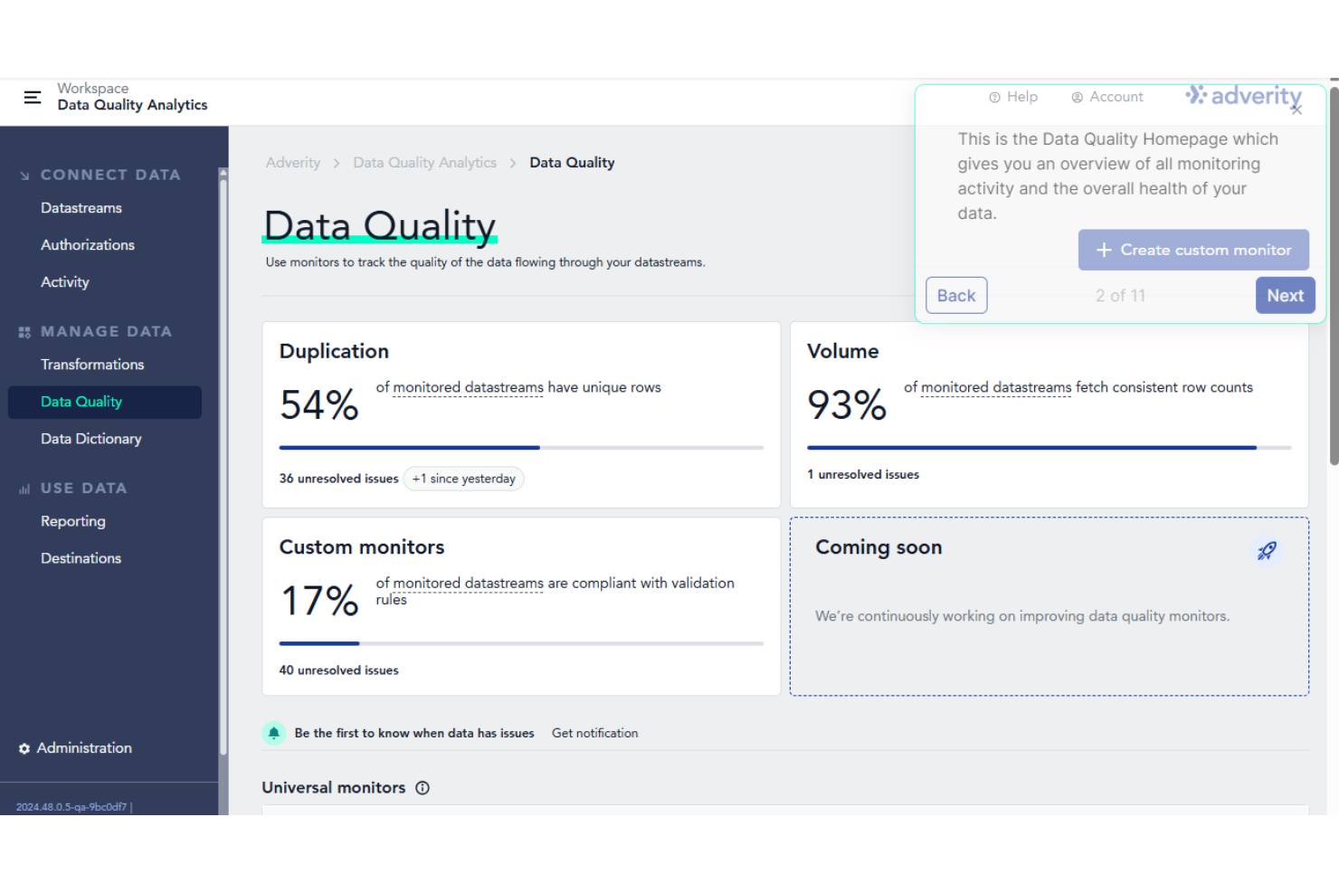 Adverity screenshot - 5 meilleurs outils d’ingénierie des données examinés en 2026