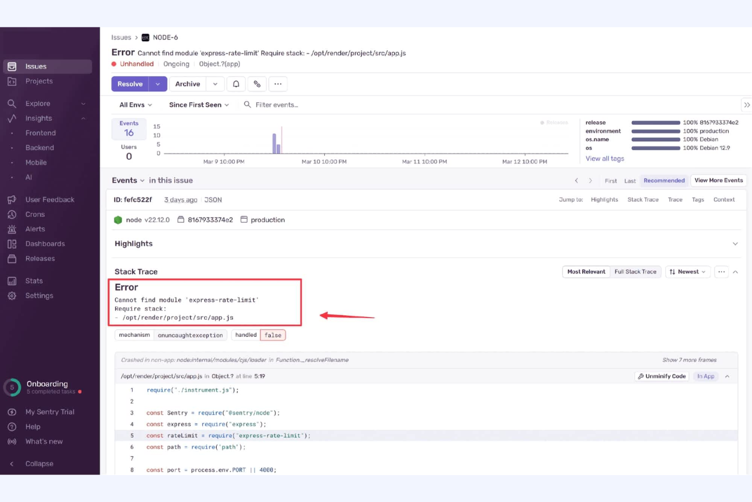 Sentry screenshot - 14 Netdata-Alternativen für 2026