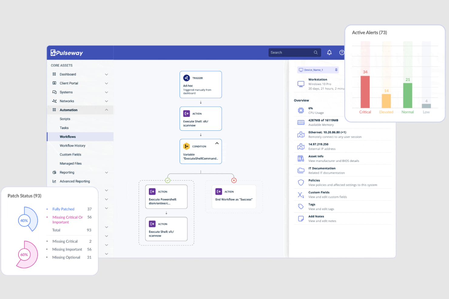 Pulseway screenshot - 13 alternatives à AnyDesk sélectionnées pour 2026