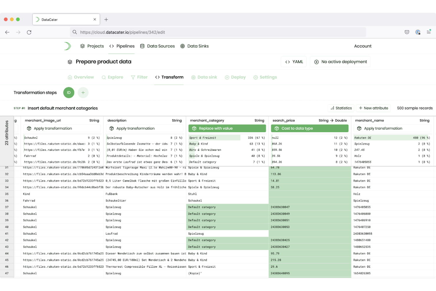 DataCater screenshot - 10 Beste Kostenlose ETL-Tools im Jahr 2026 Bewertet