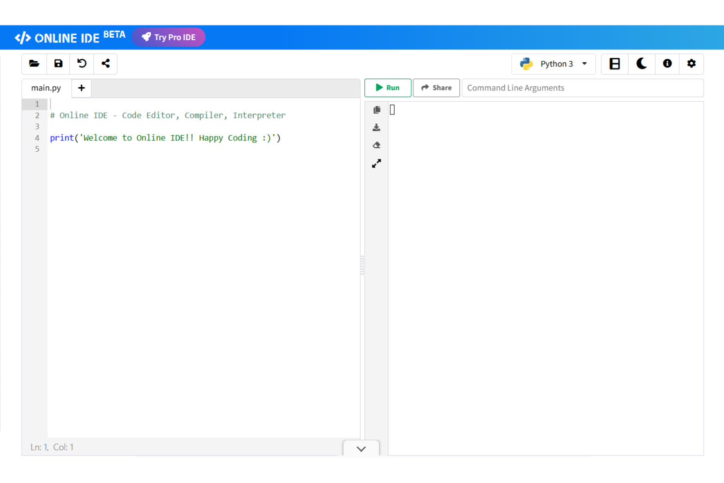 Online IDE screenshot - Die 10 besten Cloud-IDEs im Test 2026