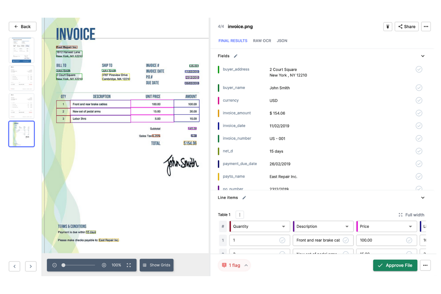 Nanonets screenshot - 14 meilleurs outils OCR passés en revue en 2026