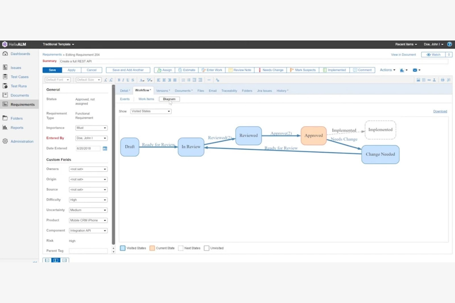 Perforce screenshot - 16 Beste Tools für Anforderungsnachverfolgbarkeitsmatrizen im Test 2026