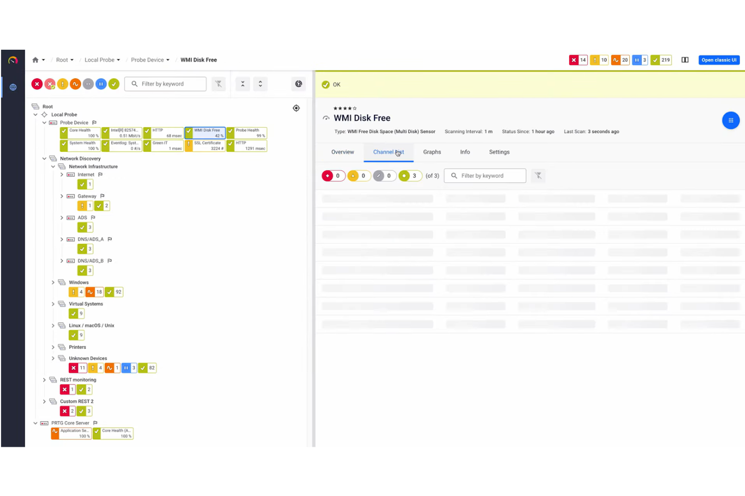 Paessler PRTG screenshot - 10 Meilleurs Outils Gratuits de Surveillance du Réseau Passés en Revue en 2026