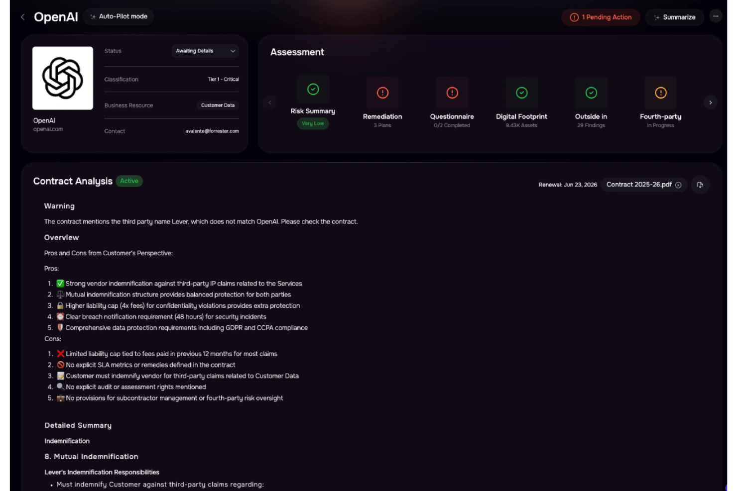 SAFE Security screenshot - 10 beste Cybersecurity-Risikomanagement-Softwares im Test 2026