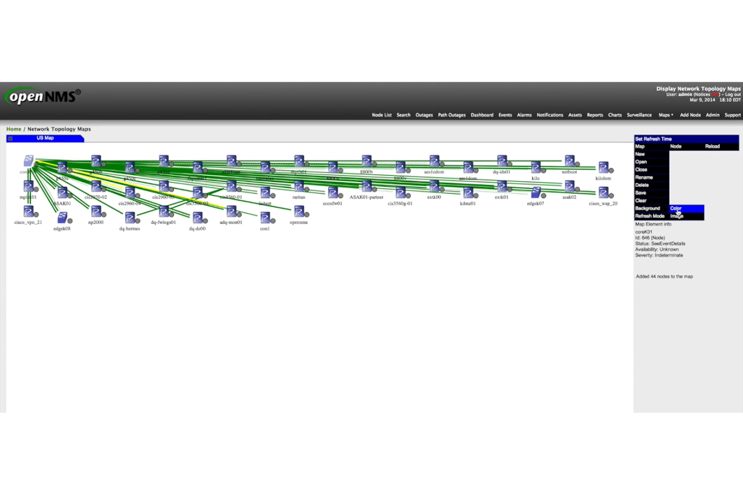 OpenNMS screenshot - 10 Beste Kostenlose Netzwerküberwachungstools im Test 2026