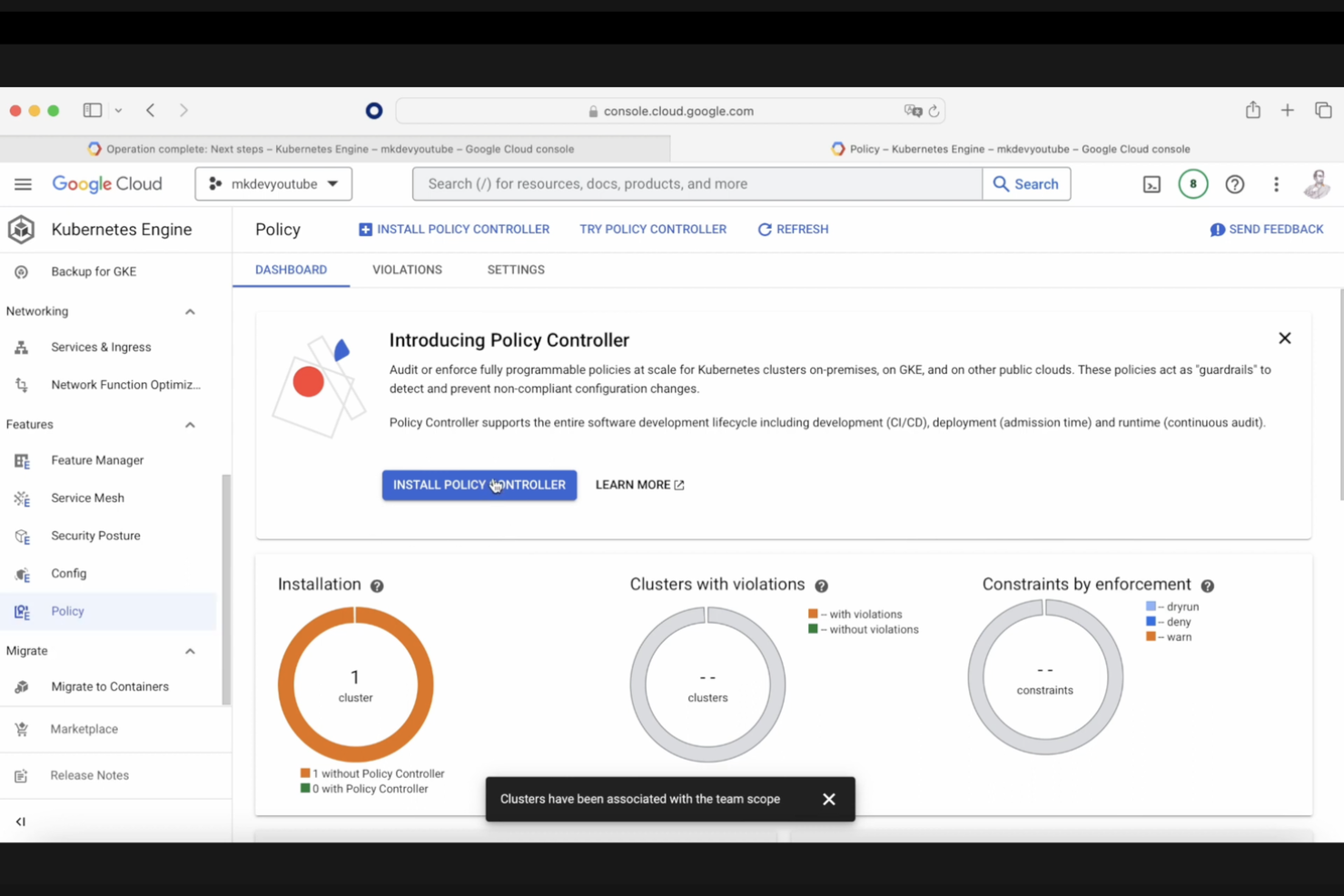 Google Kubernetes Engine (GKE) screenshot - 10 meilleurs logiciels de gestion des services cloud examinés en 2026