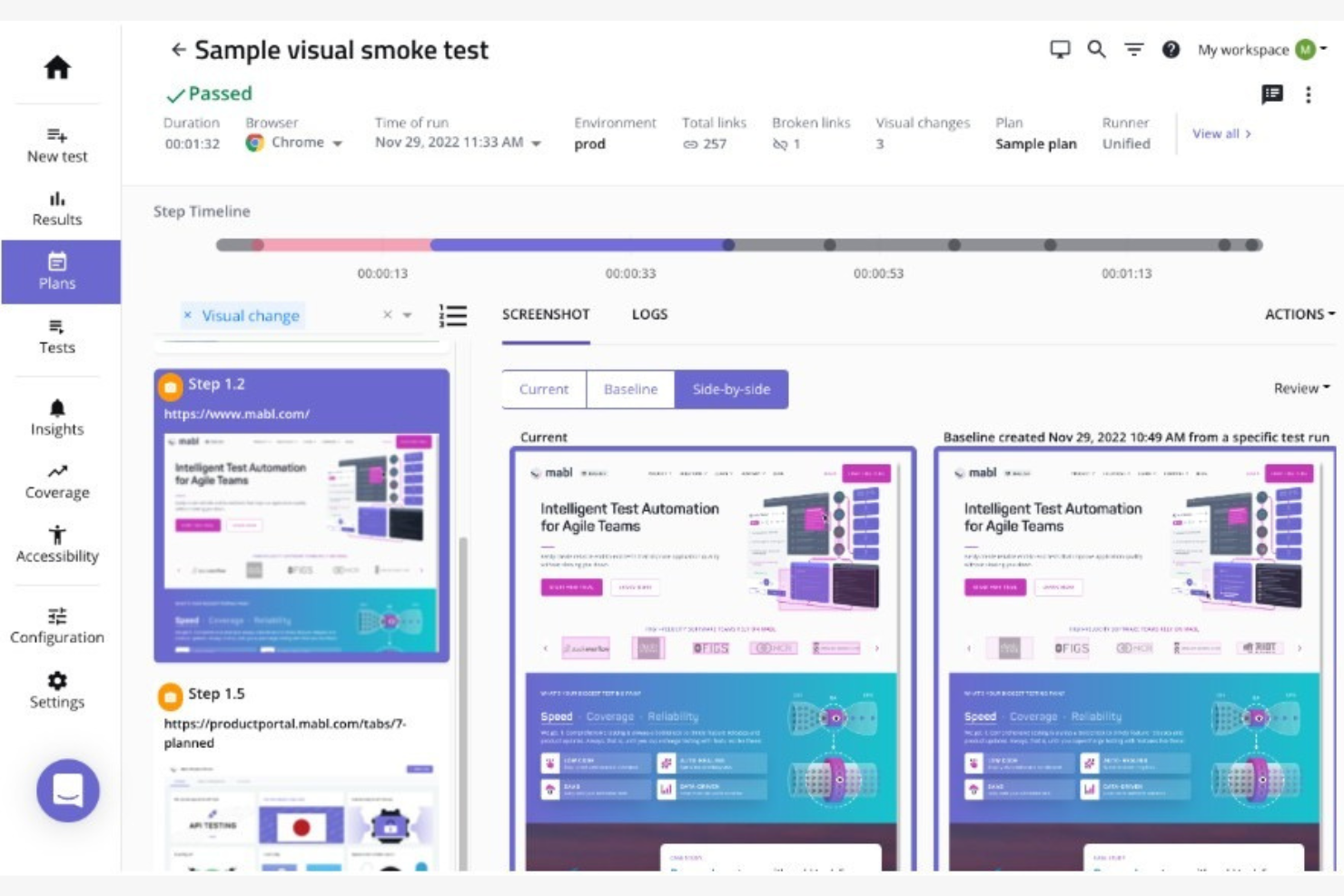 Mabl screenshot - 10 Beste KI-Software-Testtools im Jahr 2026 bewertet