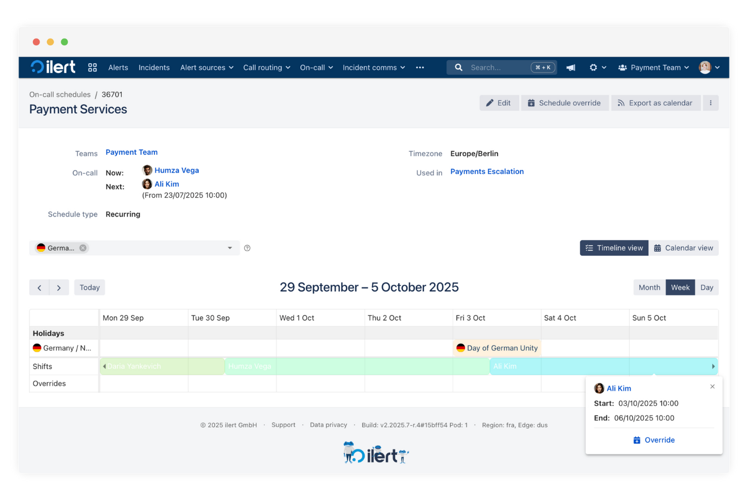 ilert screenshot - 10 meilleures alternatives à xMatters analysées en 2026