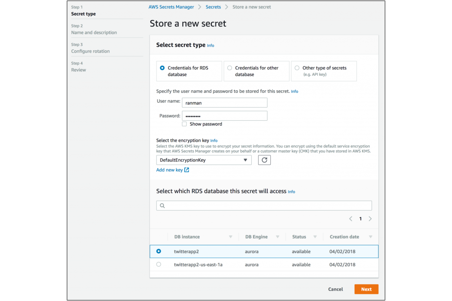 AWS Secrets Manager screenshot - 10 meilleures alternatives à HashiCorp Vault passées en revue en 2026