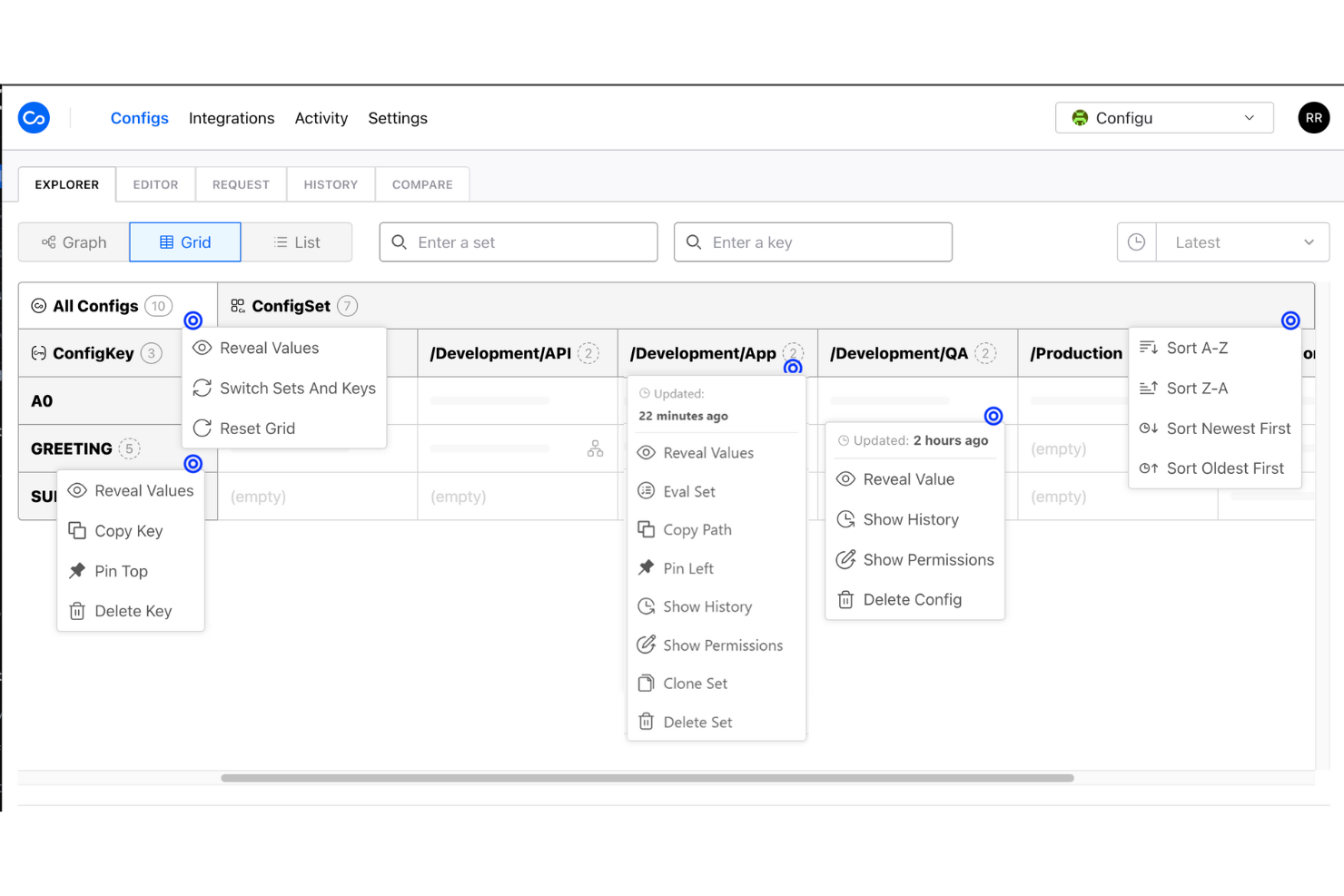Configu screenshot - 10 beste Alternativen zu HashiCorp Vault im Test 2026