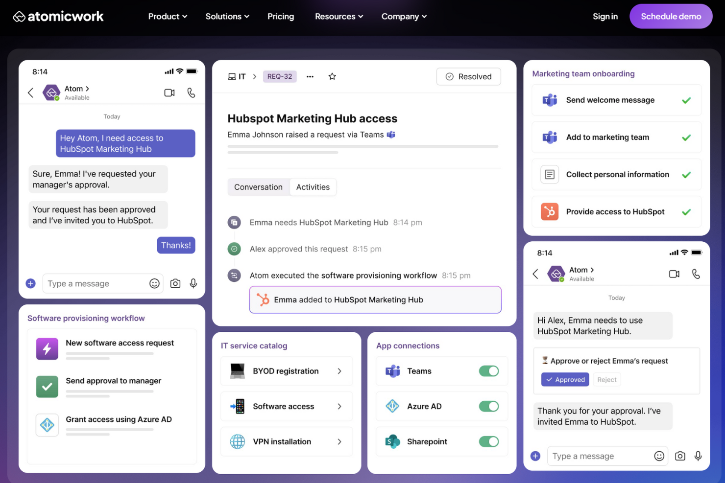 Atomicwork screenshot - 10 meilleurs logiciels de gestion des services d’entreprise passés en revue en 2026