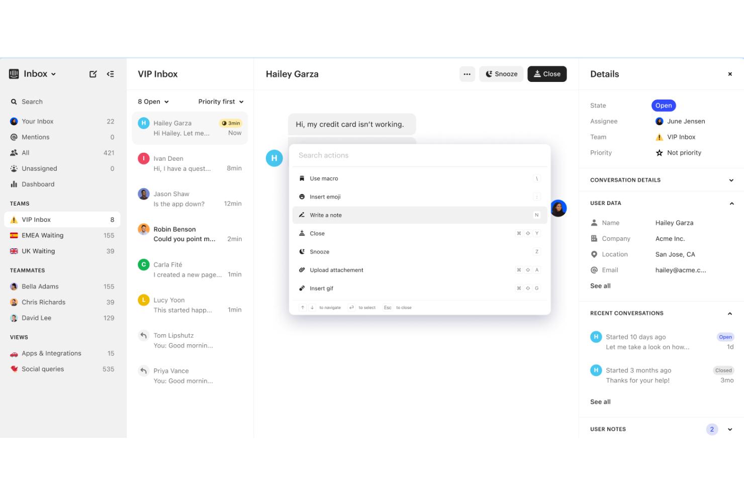Intercom screenshot - 10 Beste SaaS-Helpdesk-Software im Test 2026