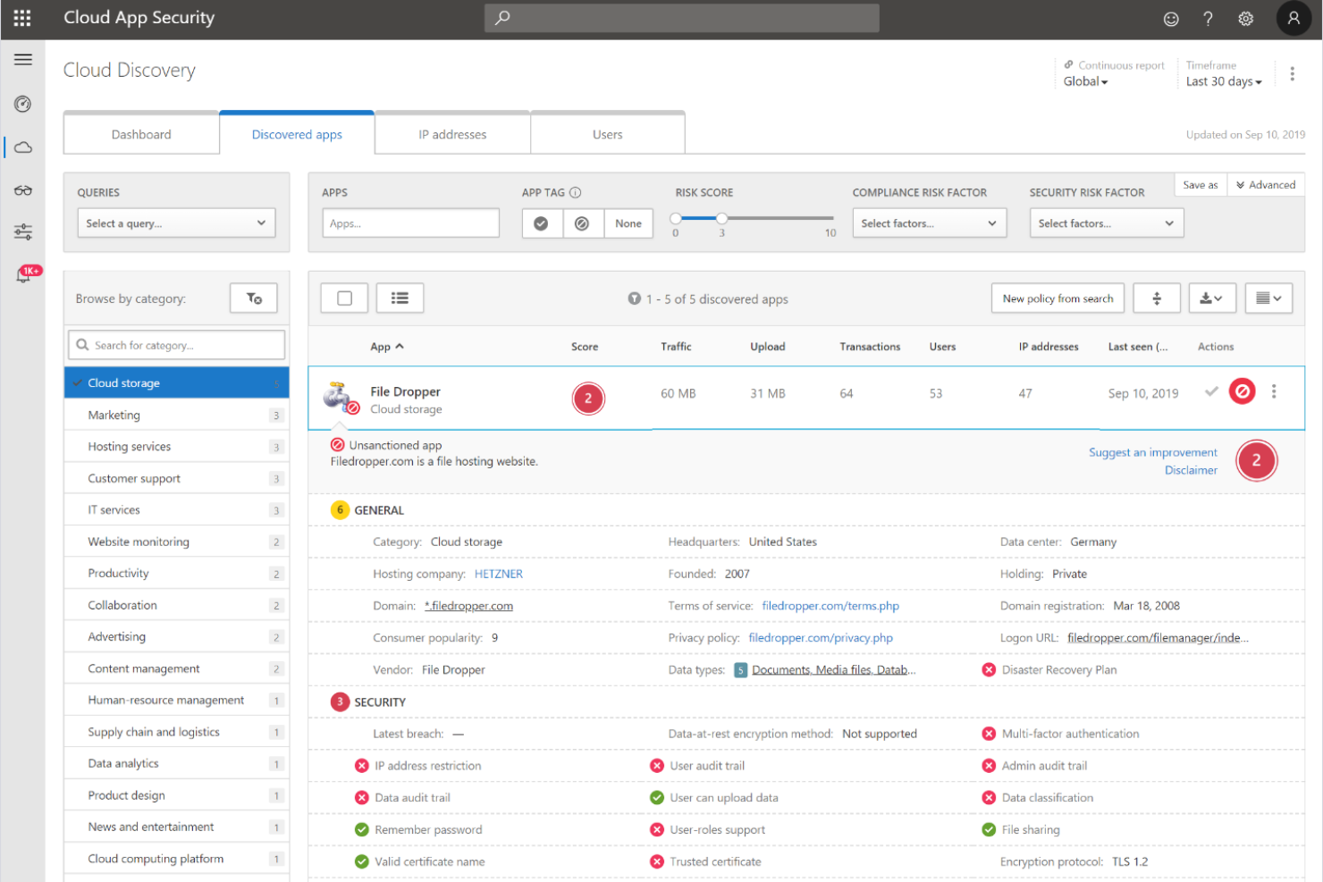 Microsoft Security screenshot - 10 alternatives à Zscaler pour 2026