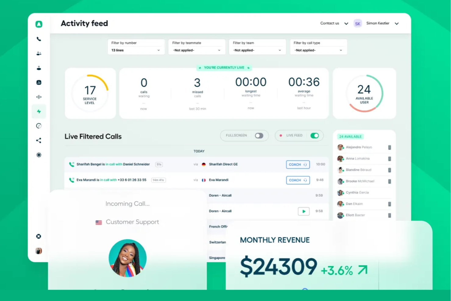Aircall screenshot - 10 Nextiva-Alternativen im Jahr 2026