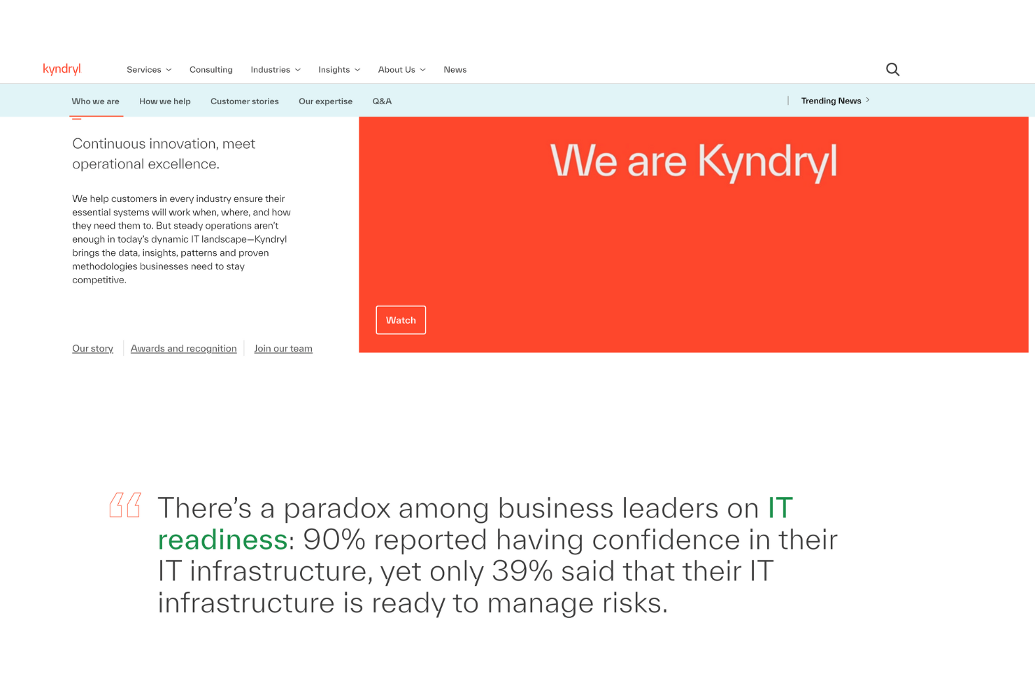 Kyndryl screenshot - Top 10 Dynatrace-Partner für 2026