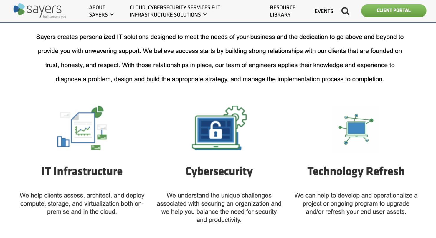 Sayers screenshot - 10 Beste Cybersecurity-Unternehmen Chicago im Jahr 2026 bewertet