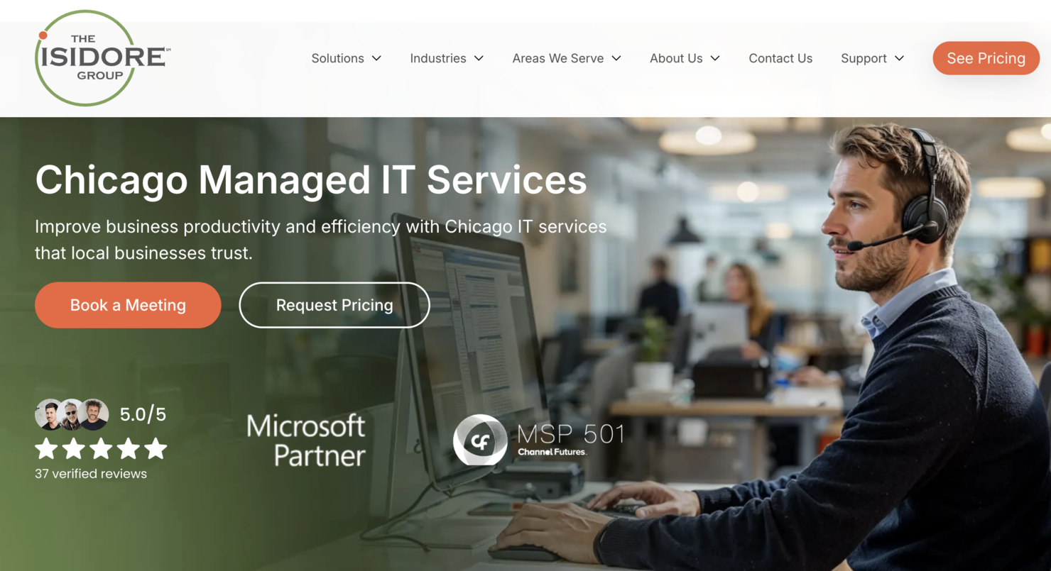 The Isidore Group screenshot - 10 Beste Managed-IT-Dienstleister in Chicago im Test 2026