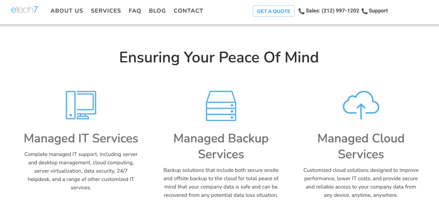 ETech 7 screenshot - 10 Beste Managed-IT-Dienstleistungen in New York Bewertet im Jahr 2026