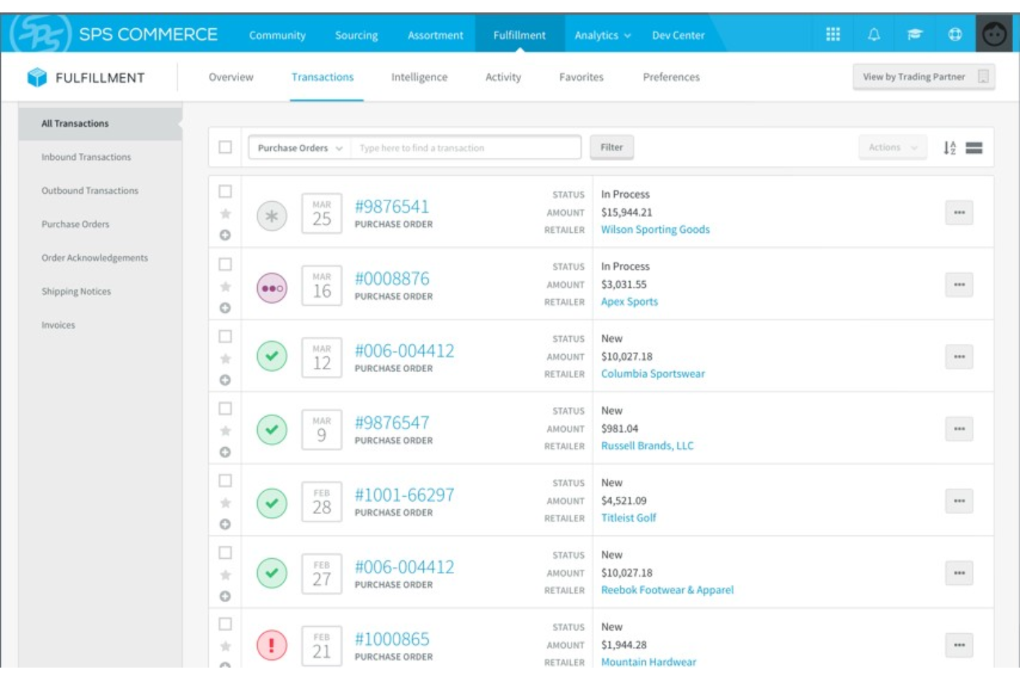 SPS Commerce Fulfillment screenshot - 10 Meilleurs Logiciels EDI Évalués en 2026