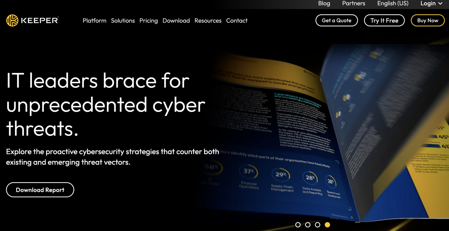 Keeper Security screenshot - 10 meilleures entreprises de cybersécurité à Chicago évaluées en 2026