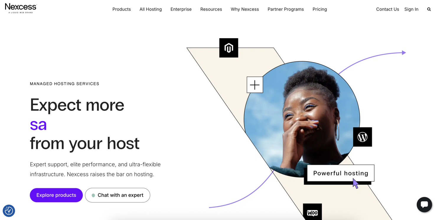 Nexcess screenshot - 10 Meilleurs Services d’Hébergement Infogéré Passés en Revue en 2026