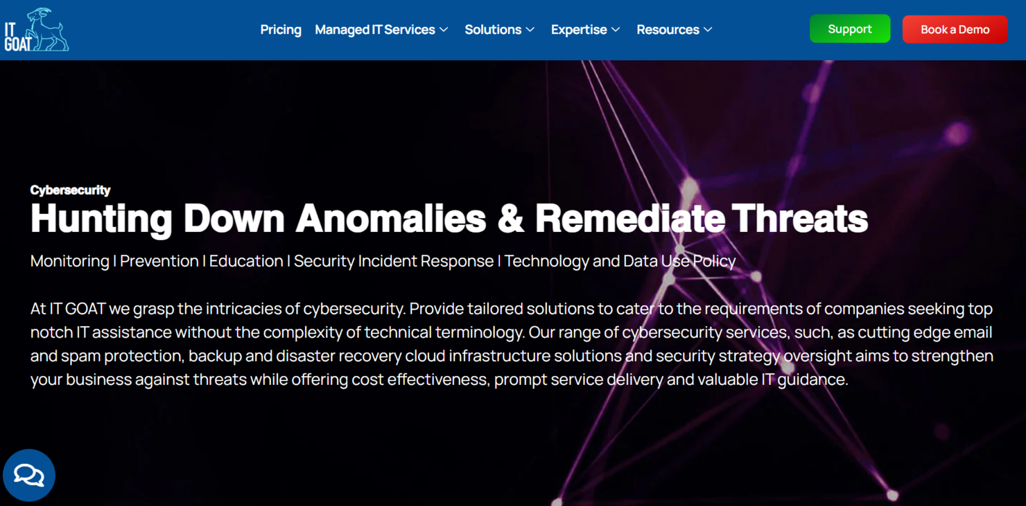 IT GOAT screenshot - 10 meilleures entreprises de cybersécurité à Dallas évaluées en 2026