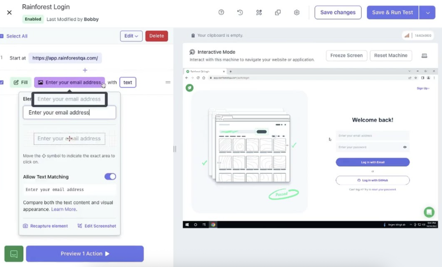 Rainforest QA screenshot - 10 Beste KI-basierte Testautomatisierungs-Tools im Jahr 2026 bewertet