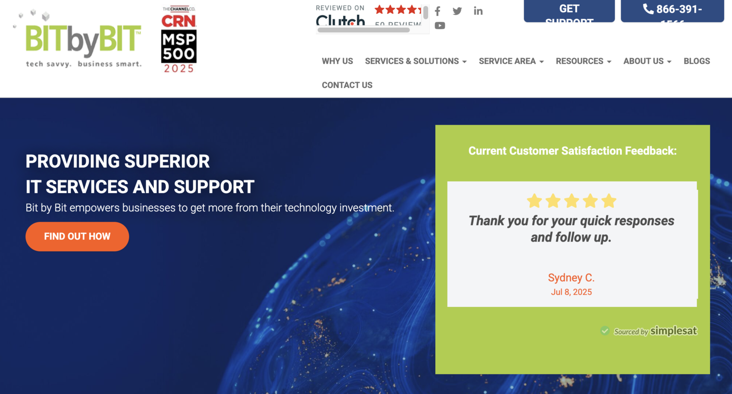 Bit by Bit Computer Consultants screenshot - 10 Meilleurs Services Informatiques Gérés à New York Passés en Revue en 2026