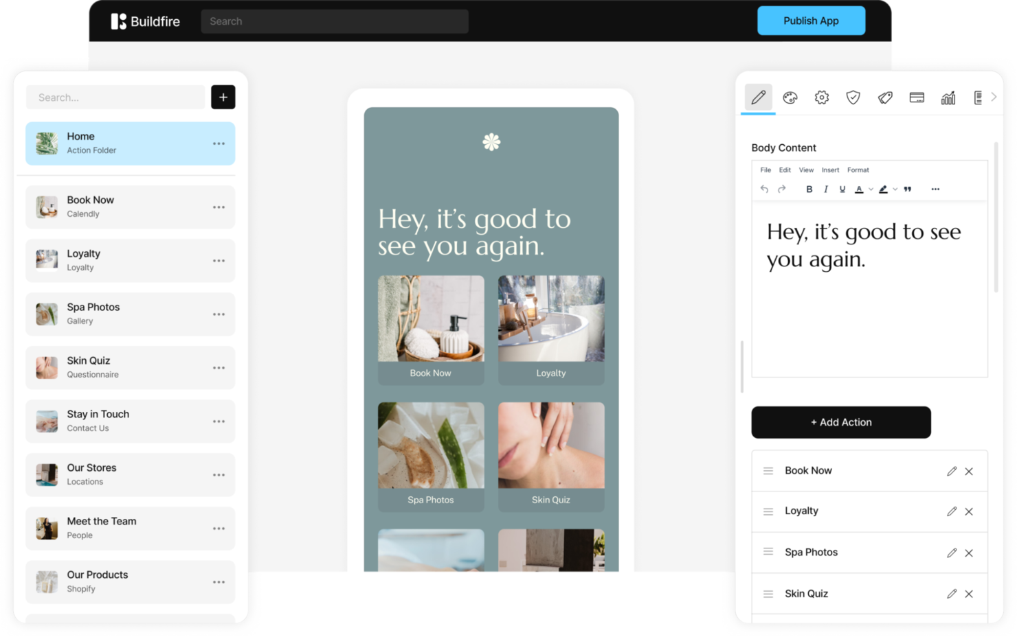 BuildFire AI screenshot - 10 meilleures plateformes d’IA sans code évaluées en 2026