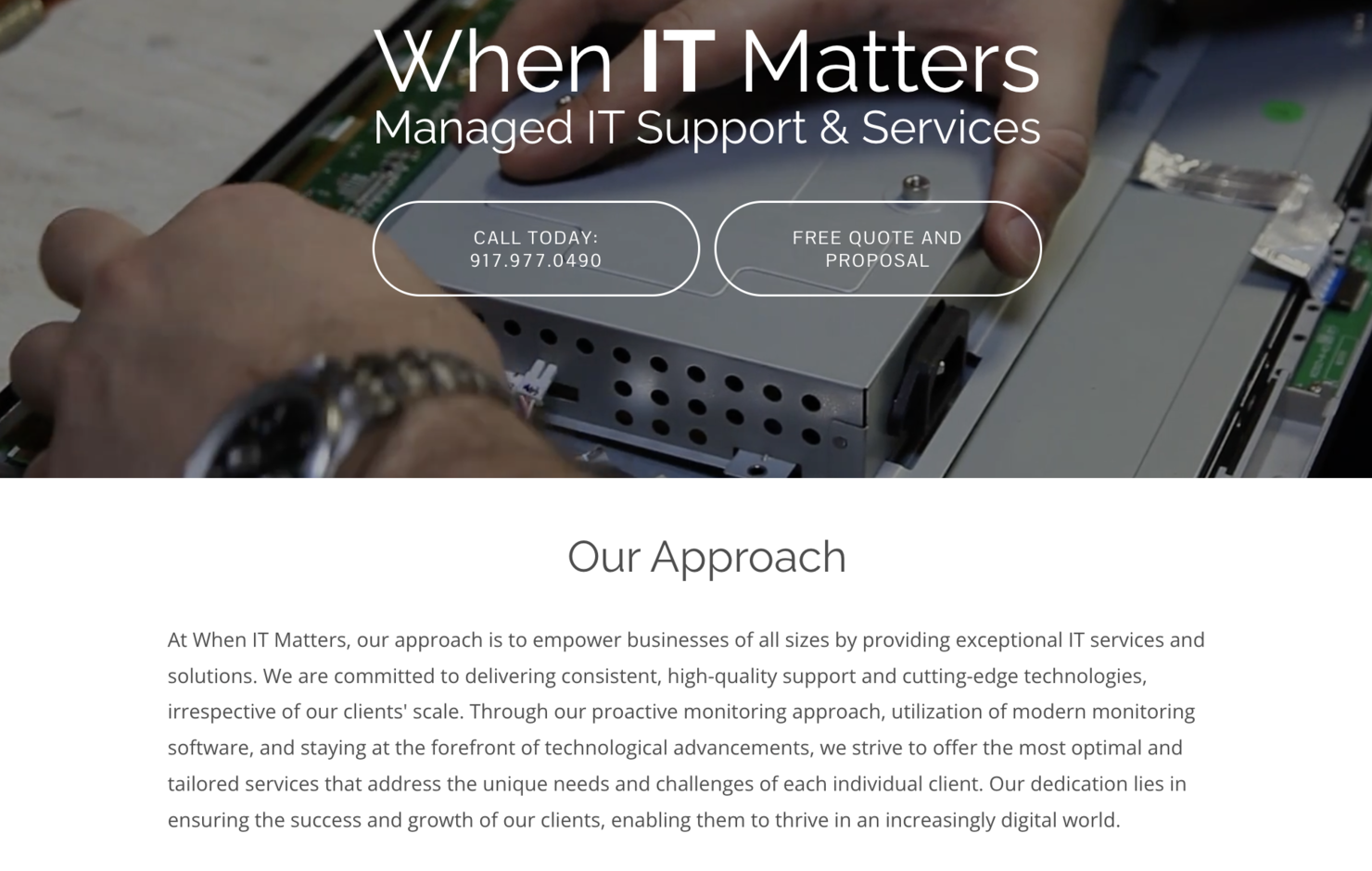 When IT Matters screenshot - 10 Meilleurs Services Informatiques Gérés à New York Passés en Revue en 2026