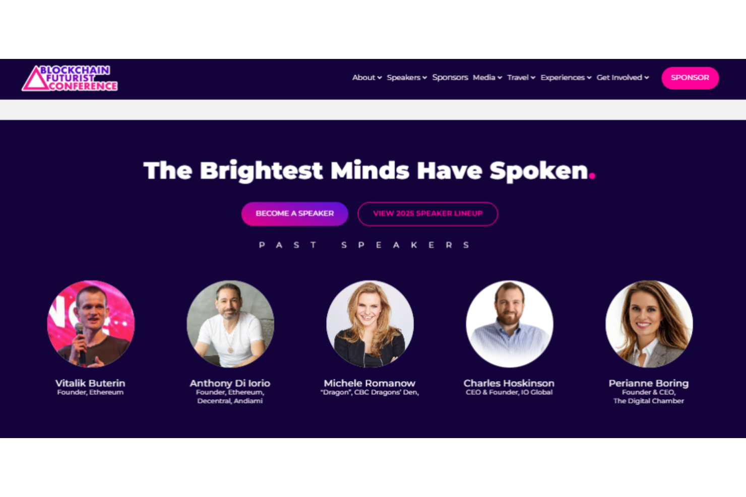 Blockchain Futurist Conference screenshot - 10 Meilleures Conférences Blockchain de 2025