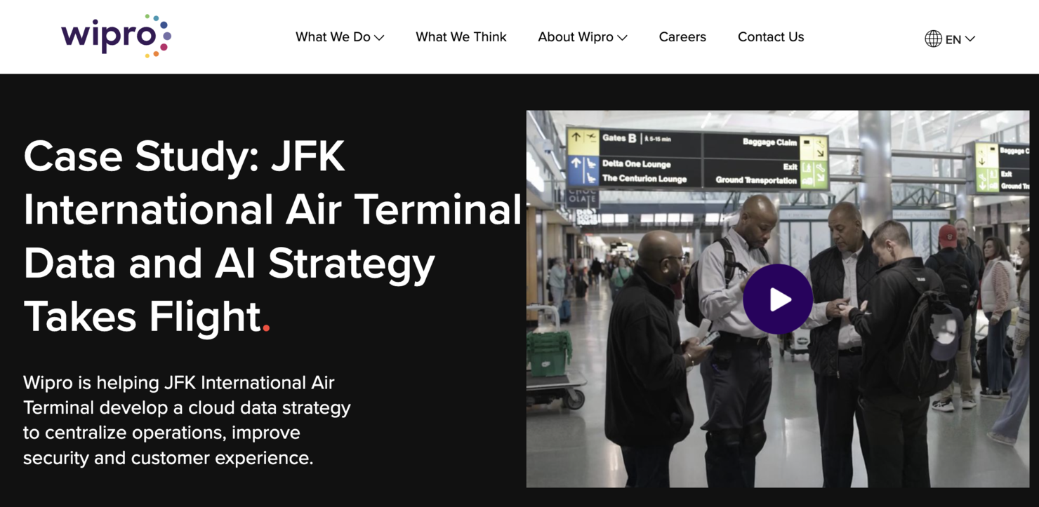 Wipro screenshot - 10 meilleurs fournisseurs de services managés Azure examinés en 2026