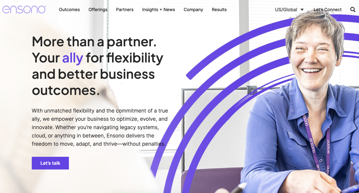 Ensono screenshot - 10 Meilleurs Services Gérés de Centre de Données Passés en Revue en 2026